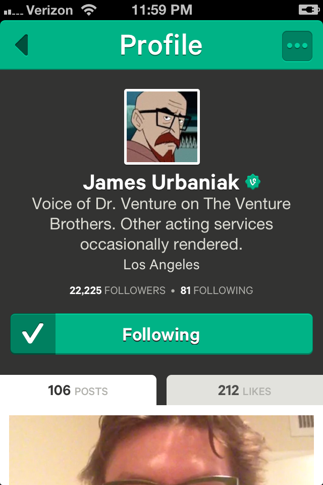 James Urbaniak on Vine - 22,225 Followers